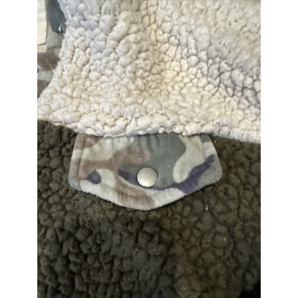 Thread‎ And Supply Quarter Snap Pullover Fleece Camouflage Jacket Women's Small
